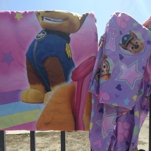 Paul patrol  blanket 2 sheets and pillow case